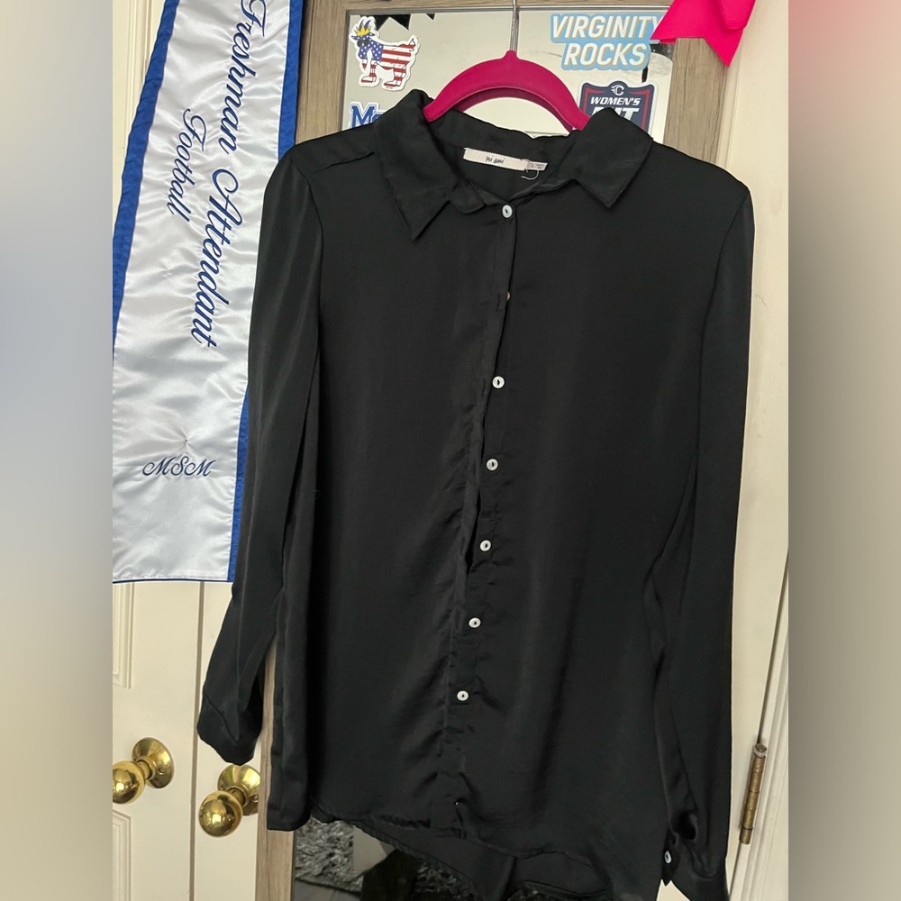 black button down